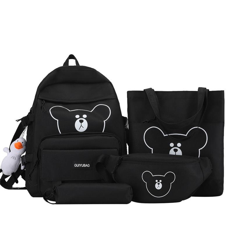 Junior High School Students Backpack Multi-piece Set High School Students Lightweight Ins Campus Sweet Student Backpack