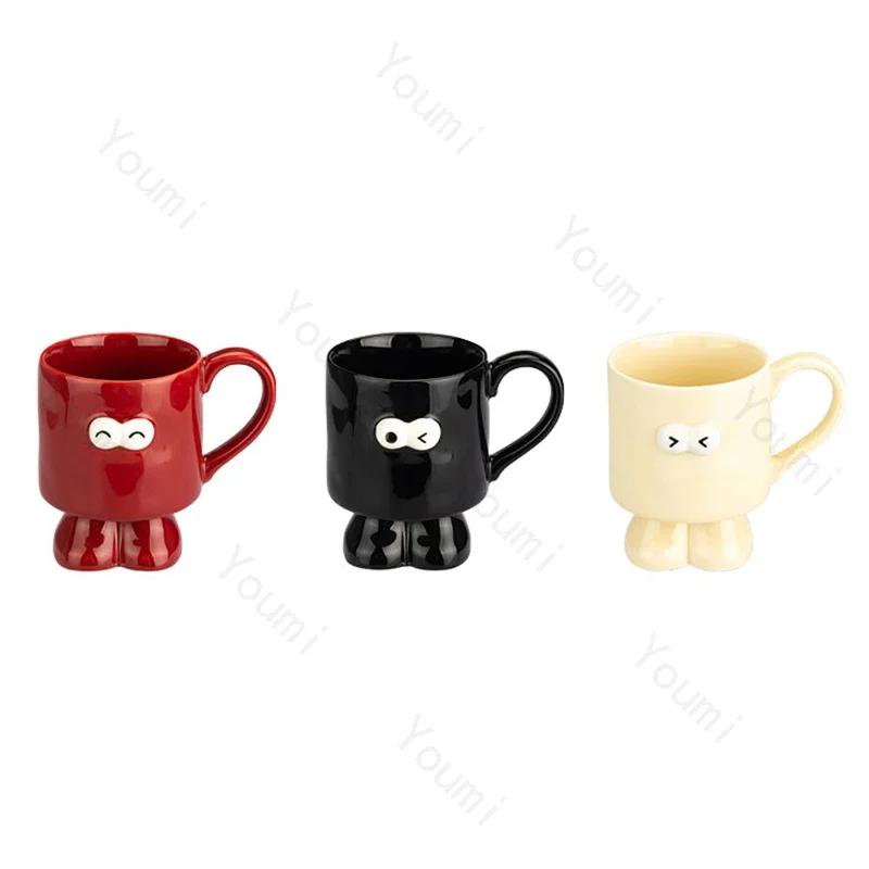 Halloween Kreativní Roztomilý Keramický Hrnček Domácí Snídaně Párové Poháry na Vodu Špičkový Kancelářský Hrnček na Kávu Moderní Styl Vynikající Stolní Nádobí