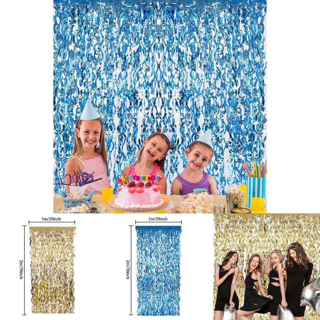 Champagne Luxurious Gold And Blue Rain Curtain For Creative Event Styling And Celebrations Festive