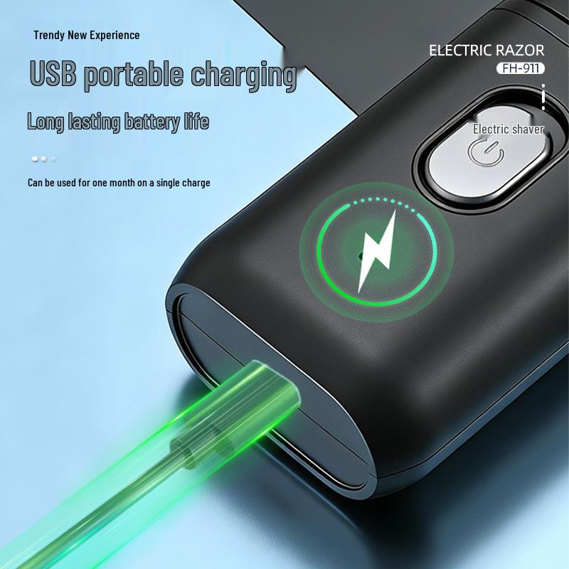 Men's Portable Rechargeable Double Head Electric Shaver