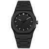 Men's Arabic Numerals Black Matte Quartz Watch
