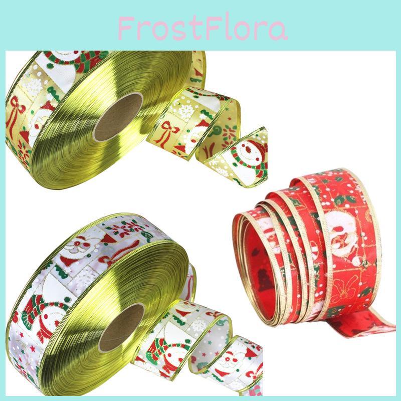 Premium 2 Meter Festive Santa Snowman Christmas Ribbon For Holiday Tree Decorations