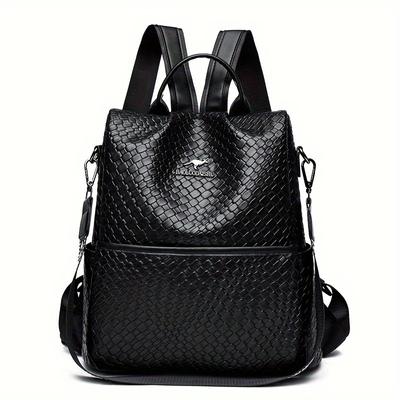 1 pz Zaino alla Moda, Borsa da Viaggio Versatile di Grande Capacità Antifurto, Stile Casual Ecopelle Pacco Mamma Mezza Età