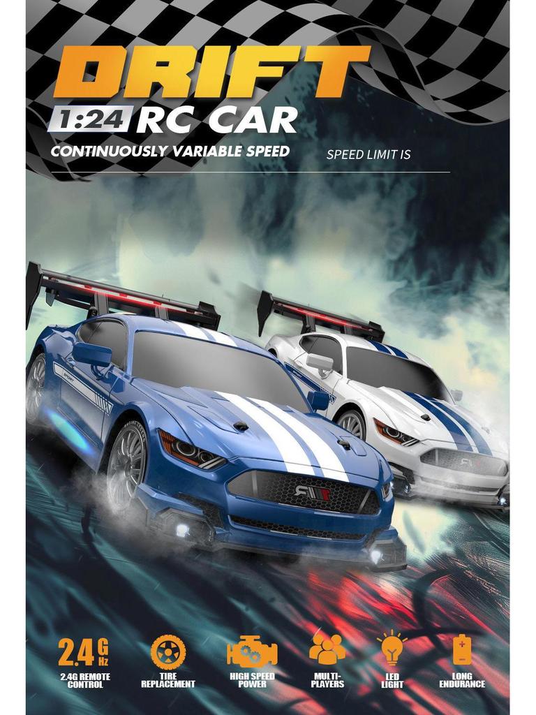 AE86 RC High-Speed Drift Car: Four-Wheel Drive, Drop-Resistant, Children's Remote Control Racing Model Toy