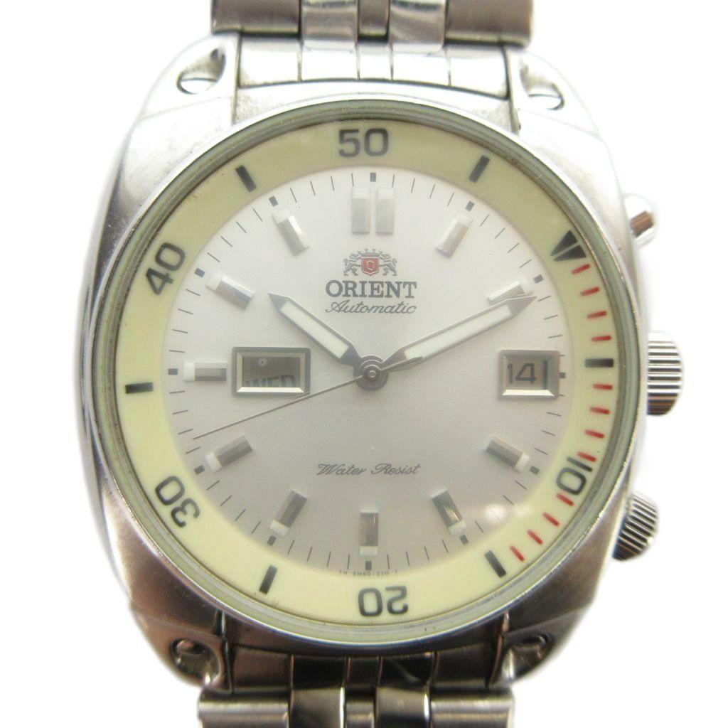 Used ORIENT EM60-C3 Watch Automatic Winding Calendar Date Silver Color GY11 /MQ