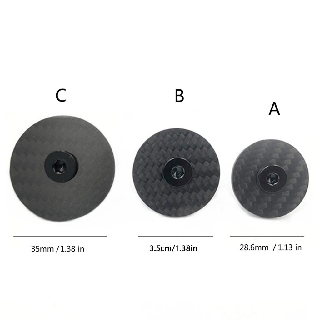 Carbon Fibers Headset Caps with Black Titaniums Screws for Enhancing Cycling for Enhancing Cycling Performances