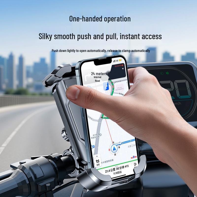 2026 Shockproof Electric Vehicle Phone Mount: Anti-shake Rearview Mirror Style Cycling Bracket