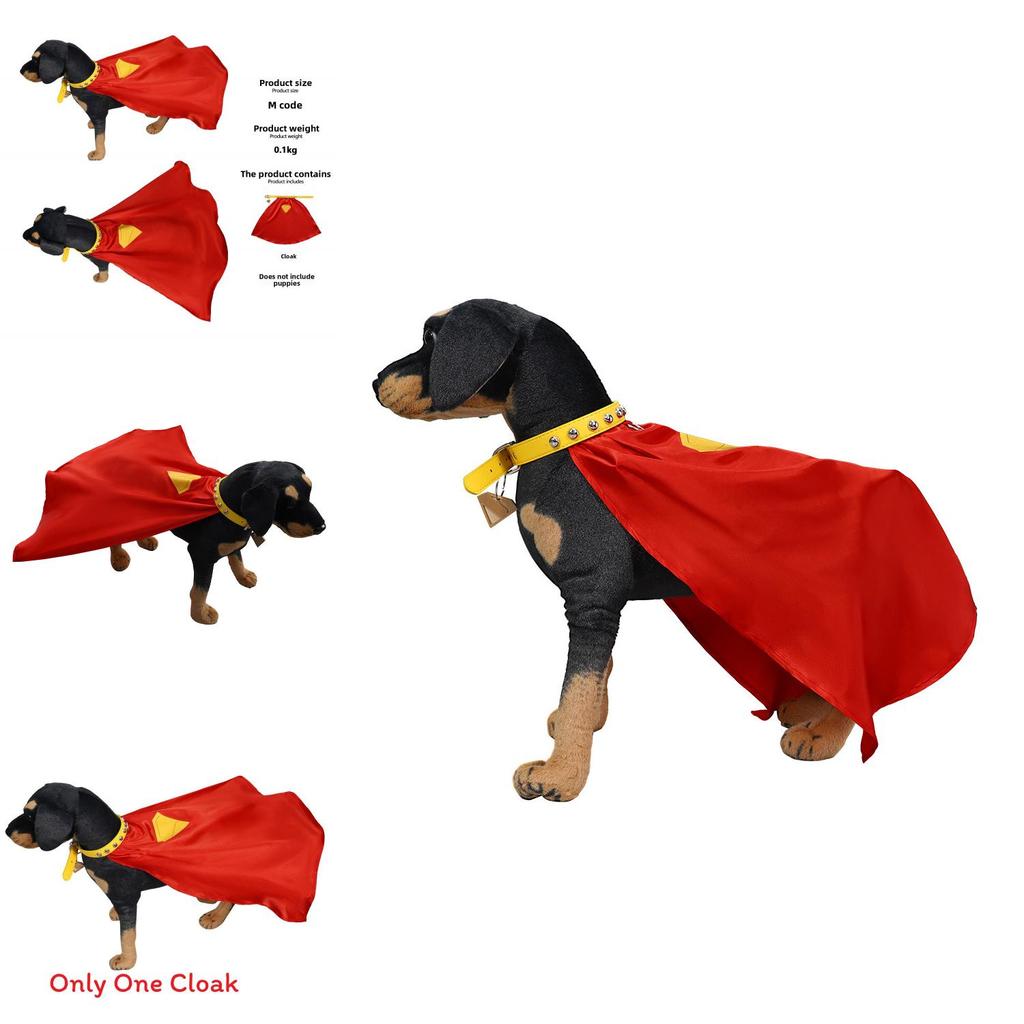 Superman Pet Dog Cloak With Polyester Fabric For Costume Parties And Play