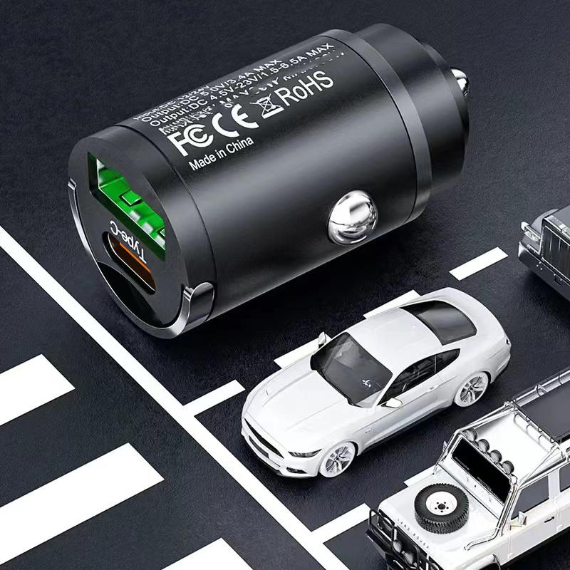 100W Mini Car Charger Lighter PD Fast Charging Charger Adapter QC3.0 Mini USB Type C Car Mobile Phone Charger For Samsung Huawei