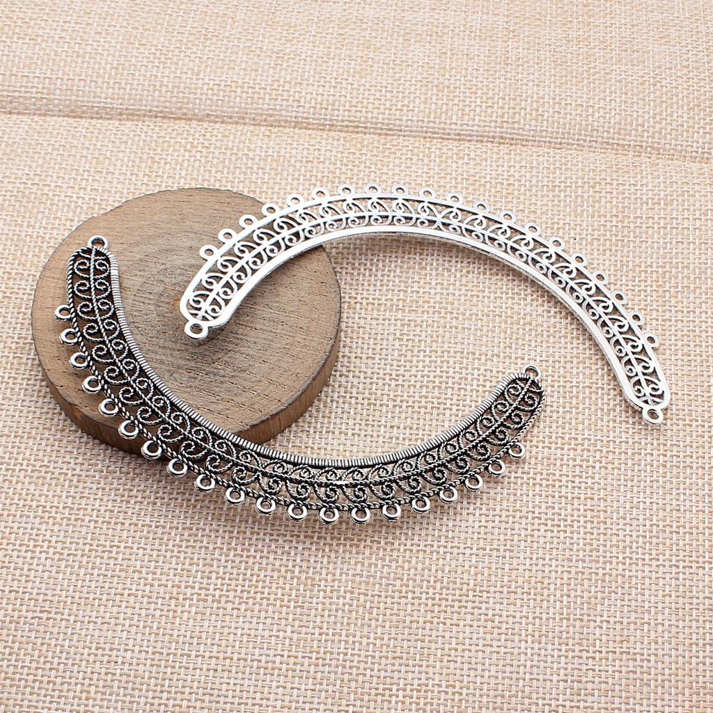1pcs 104x62mm Antique Silver Color Necklace Connector DIY Jewelry Making