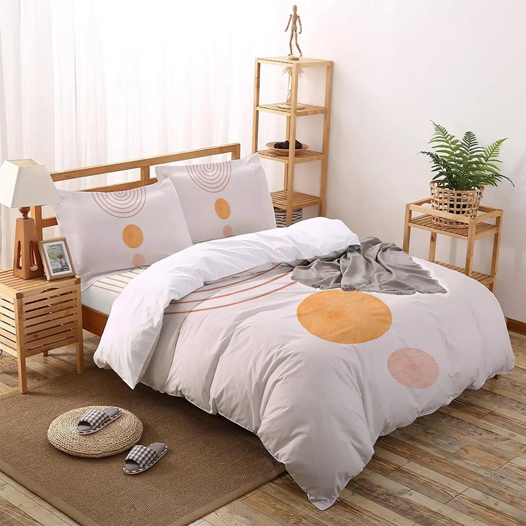 Mid Century Bohemian Abstract Duvet Cover Set Geometric Luxury Bedding Sets Tropical Palm Tree Plant Comforter Cover Set 2/3pcs