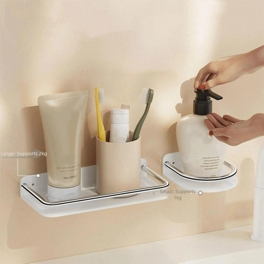 Punch-free Shampoo Rack No Drill Wall Hanger Shower Organizer Bathroom Storage Shelf Toilet