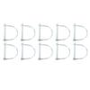 10Pcs Safety Coupler Pin with Anti Lost Chain 6 X 70mm Stainless Steel Shaft Locking Pin for ATV