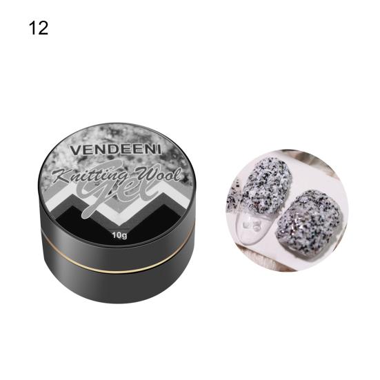 10g Nail Art Gel Easily Applying Non-Floating Natural Extract Safe Decoration Sequin Color Lattice Polish for Female