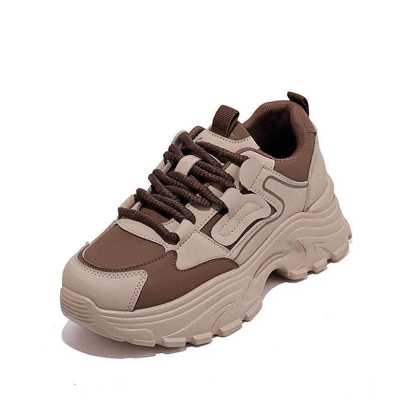 Spring heightening dad shoes women's platform versatile student casual single shoes niche design sports shoes