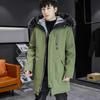 Winter Jackets Thicken Men's Down Cotton Jacket with Fur Collar Warm Parka Men Casual Waterproof Winter Long Coat
