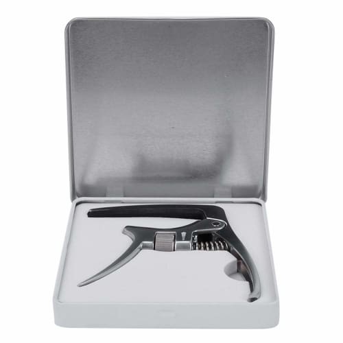 Silver Guitar Capo with Adjustable Screw, Durable and Rust-Resistant Metal Capo for Acoustic, Classical, and Electric Guitars, Universal Guitar Capo