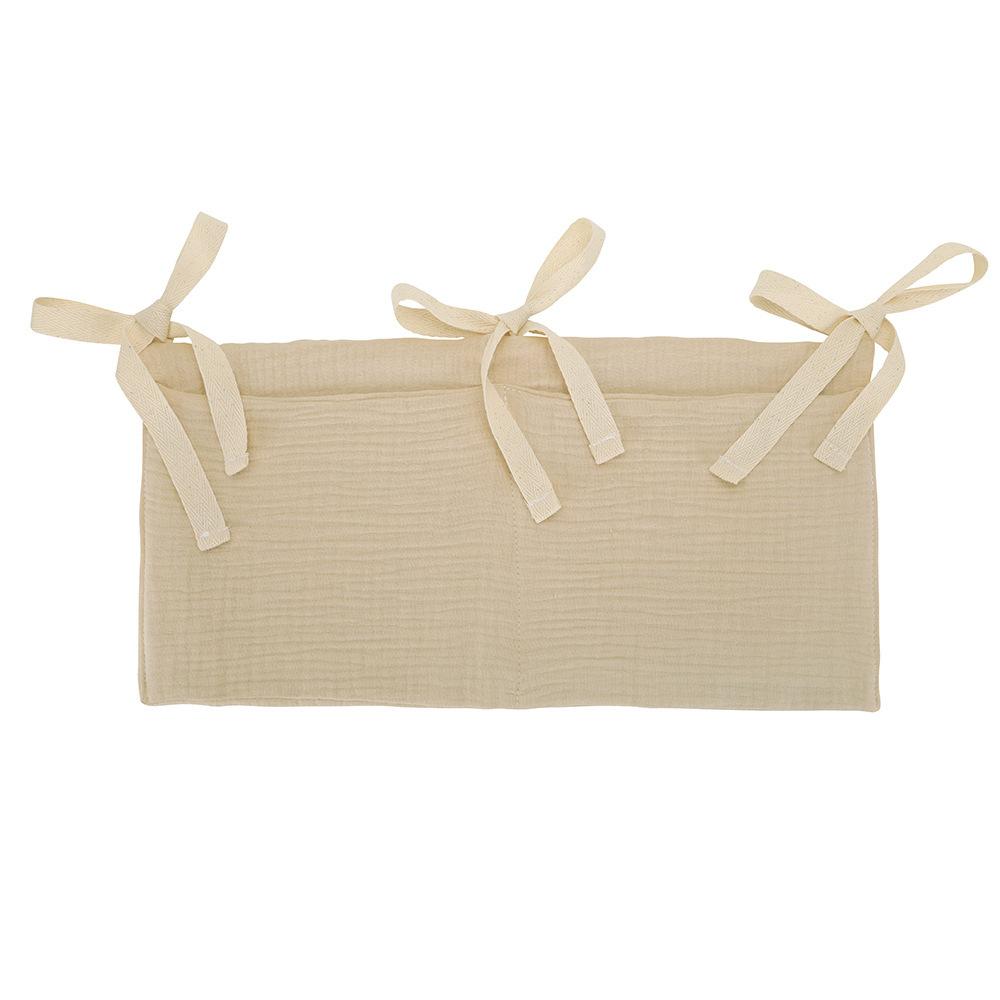 Baby Crib Organizer Cot Caddy Bed Storage Bag 2 Pockets Bedside Hanging Diaper Nursery Toys Bag Diapers Stroller Organize