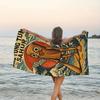 Tungtungtung Sahur Summer Beach Towel, Italian Funny Meme Quick Dry Soft Absorbent for Camping Pool Travel Essentials Gift