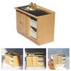 1/12 Scale Miniature Kitchen Sink Cabinet for Toy House Bathroom Decors Vintage Styles Collectible Toy House Models