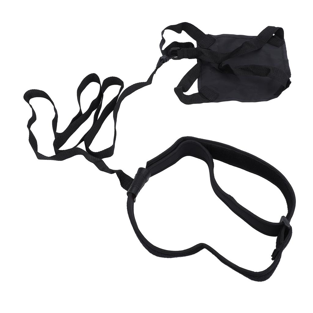 Paracadute da Nuoto Professionale Sicuro Portatile Set Cintura per Allenamento Resistenza Nuoto per Bambini Adulti 20cm 7.9in Nero