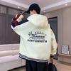 Spring and Autumn New Jacket Men's Loose Baseball Suit Hooded Jacket Teen Fashion Casual Top