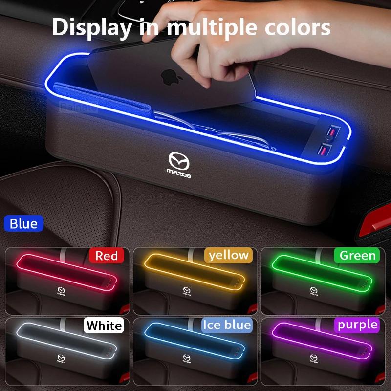 2025 Horká Mazda 3 5 6 SKYACTIV Axela Atenza CX30 CX5 CX8 CX9 MX5 BT50 Úložný box do štěrbiny autosedačky Slot na nabíjení přes USB Místo na nápoje