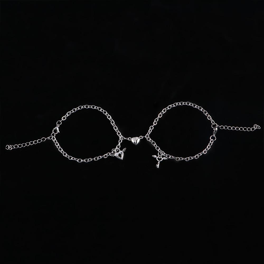 Steel For Men Lock Couple Bracelet Heart Shaped Bracelet Magnet Attraction Fashion Accessories