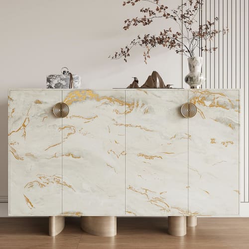 VEELIKE Marble-Look Wallpaper Stickers, Thick, Waterproof, Heat-Resistant, Milky White, Matte, Peelable, Self-Adhesive, 40x300cm, Interior Accent, Wal