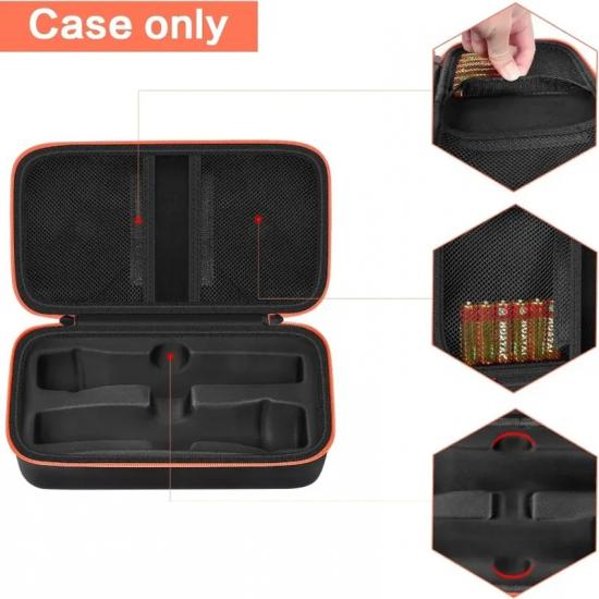 Wireless Microphone Case for JBL Wireless Two Microphone System Universal Handheld Dual Mic Travel Bag for Singing Karaoke