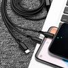 3 In 1 Usb Cable Micro Usb Type C Charger Cable Multi Usb Port Fast Charging Cord For Iphone 11 12 13 Pro Max Xiaomi Samsung