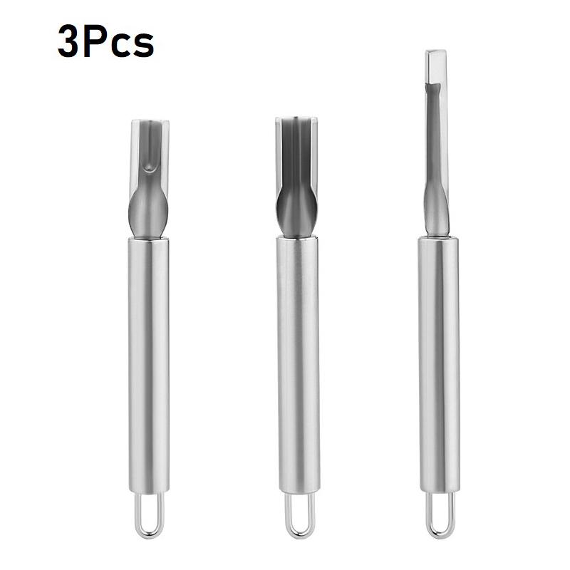 1/3Pcs Carving Tool Stainless Steel Carving Knife Fruit And Vegetable Carving Knife Semicircle Water Drop Petal Shape