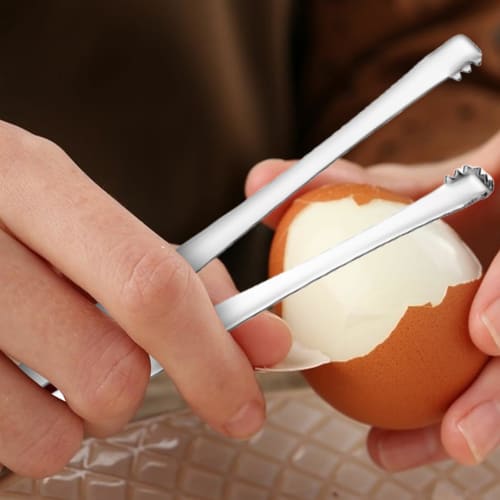 Egg Chalaza Remover Tool - Egg Chalaza Remover | Stainless Steel Egg Sheller | Chalaza Membrane Remover with Non-Slip Ice Clip | Egg Shell Debris Remo