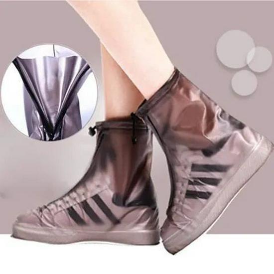 Unisex Waterproof Non-Slip Silicone Rain Boot Covers - Thick, Wear-Resistant Overshoes for Wet Weather Protection