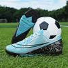 Football shoes men's and women's low-top blue and white porcelain broken nails Youth professional training sneakers Children's large-size sneakers
