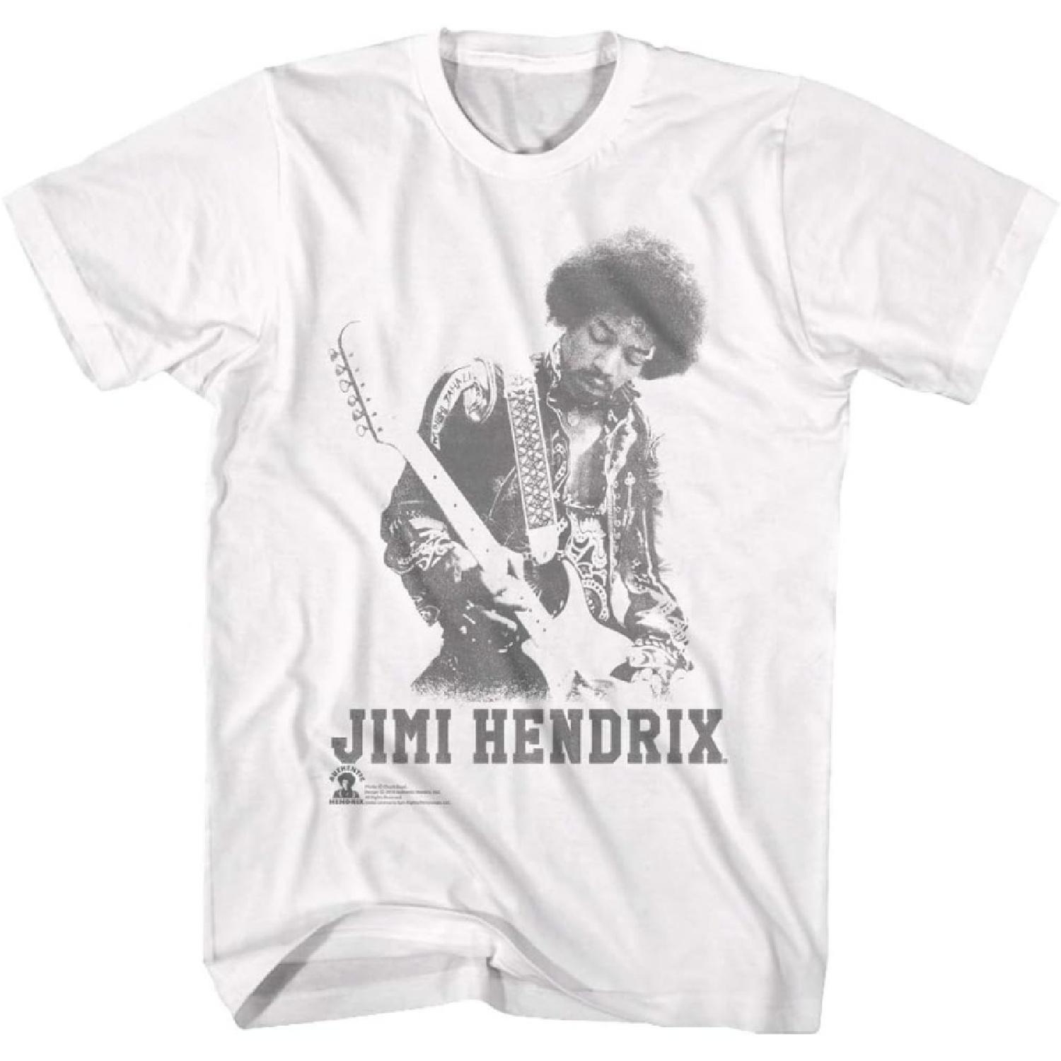 Jimi Hendrix 1963 Rock Guitarist Singer Songwriter Icon Jammin Faded T-Shirt S белый