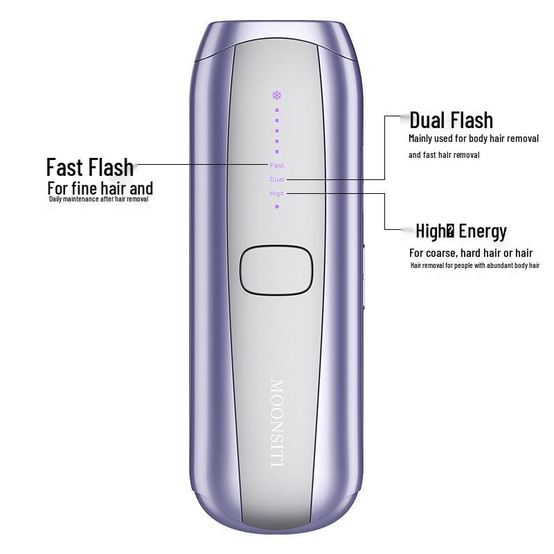 Sapphire Painless Laser Hair Removal Device with Cold Compress and Dual Lamp for Full Body Shaving.