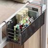 Suspended Bedsides Storage Rack Space Saving Design Sturdy Iron Construction Quick Easy Installation for Small Spaces