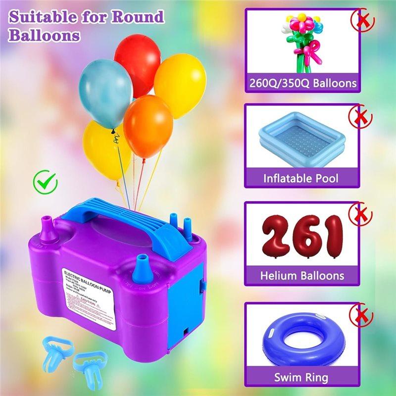AAAF Balloon Pump Electric 600W Inflator Dual Nozzles For Party Decorations And Gifts Blower