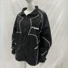 Felpa casual con giunture a linea stile hip-hop europeo e americano, tendenza punk