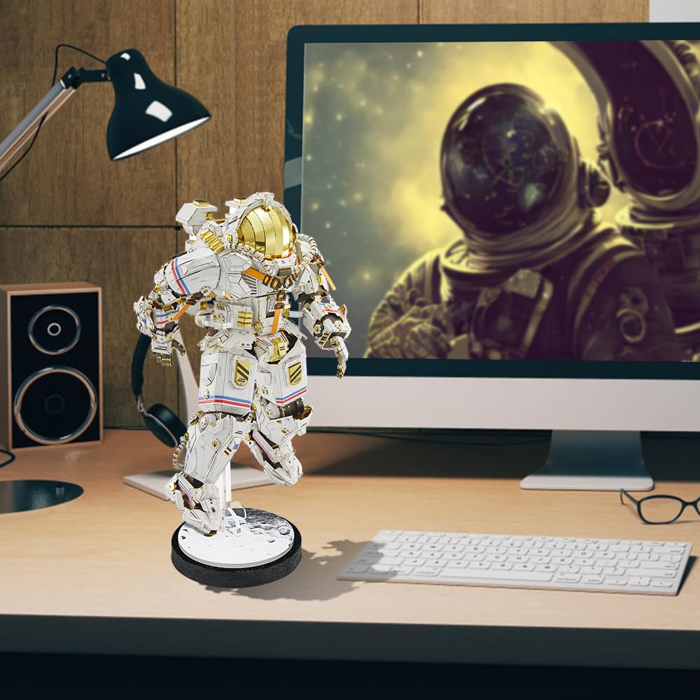 Piececool 3D Astronaut Metal Metallic Nano 3D Made of Assembly No Glue Difficulty For Experts and Ornament Puzzle, Puzzle, Puzzle, Puzzle, Metal,