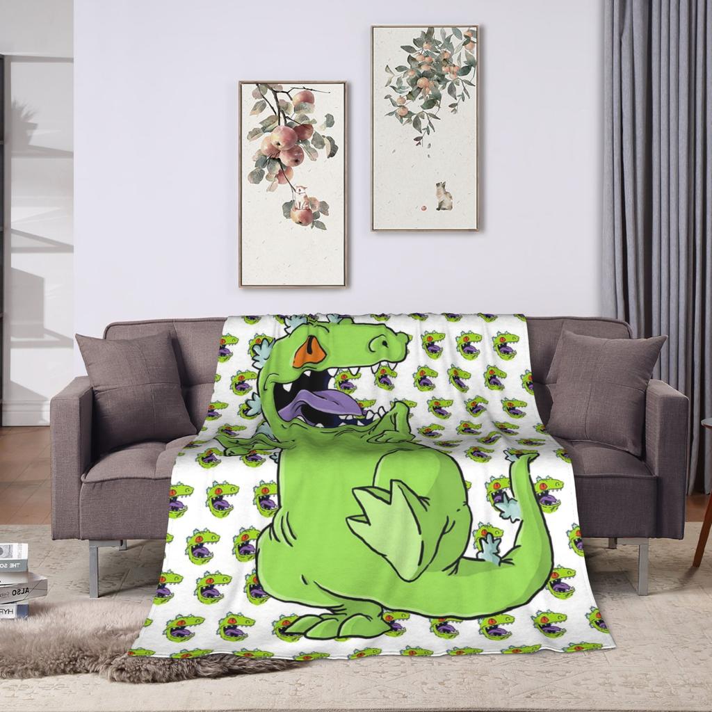 Rugrats Cartoon Warm Soft Blanket Camping Plush Throw Blanket Fashion Home Decor Flannel Bedspread Sofa Bed Cover