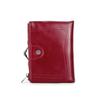 CONTACTS Cartera de Cuero Genuino para Mujer con Cierre de Beso Billetera Pequeña de Metal para Monedas Cierre de Broche y Cremallera Bolsillo para Monedas Portatarjetas de Crédito RFID Mini Cartera