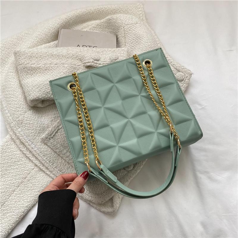 Simple Women's Fashion Bag New 2025 Spring and Summer New Texture Chain Messenger Bag Casual Shoulder Bag