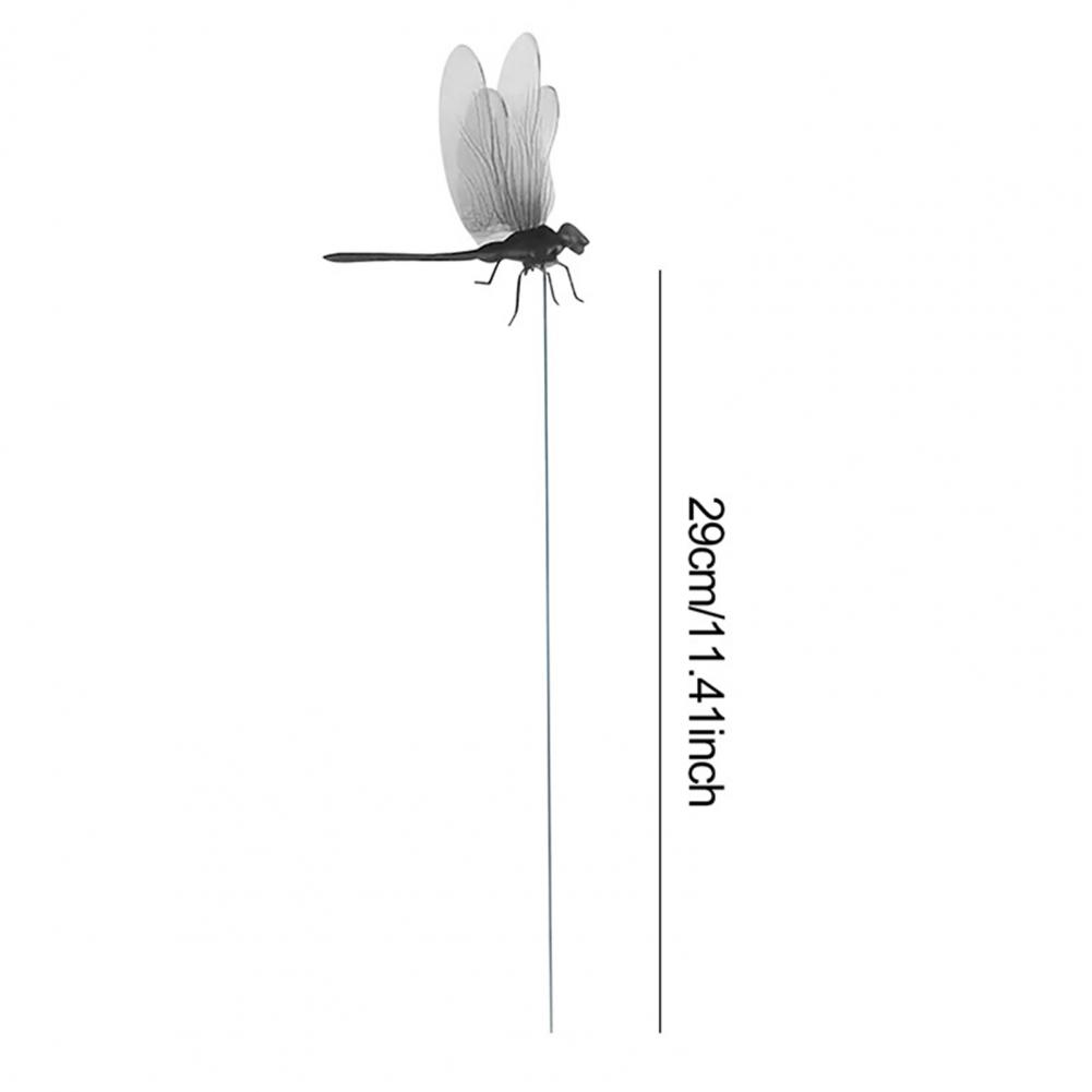 Flexible Dragonfly Sculpture Pvc Dragonfly Yard Art 3d Dragonfly Garden Stakes for Indoor Outdoor Plant Decor for Window