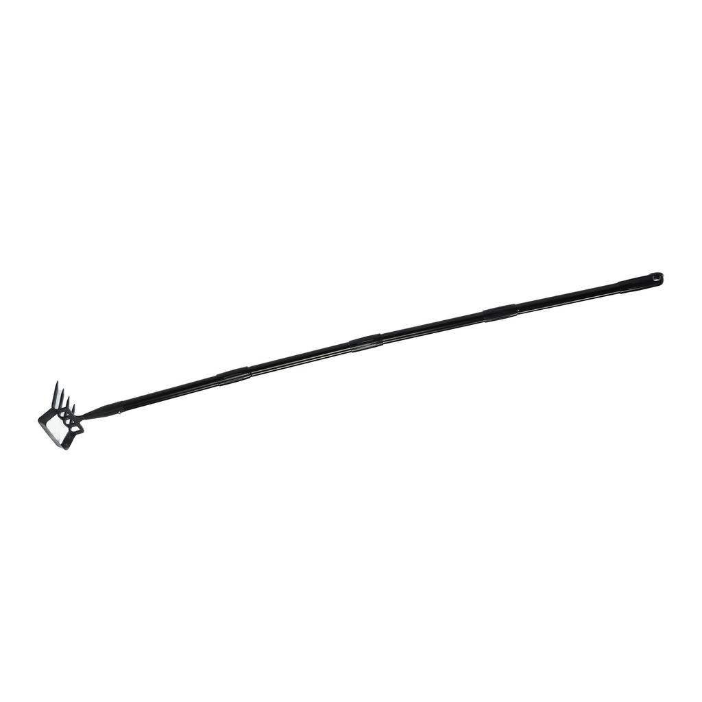 Weeding Rake Adjustable Length Stainless Steel Ergonomic Handle Hand Rake Garden Tool for
