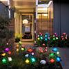 4Pcs Solar Powered Rose Lamp High Efficiency LED Waterproof Outdoor Garden Stake Light with 3D Rose Design