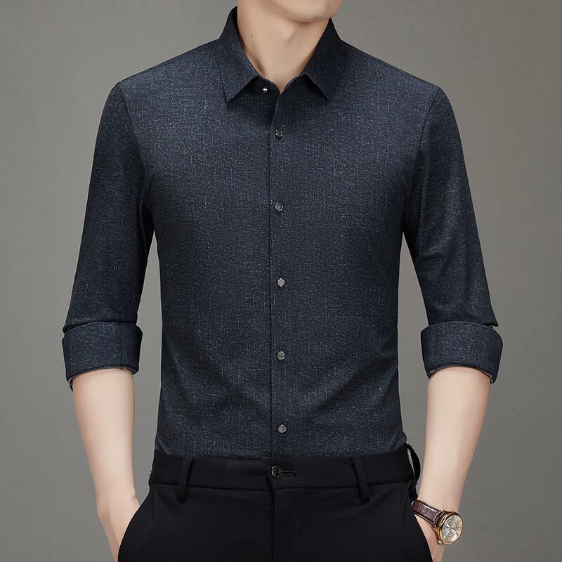 

Firstview Men s Casual Business Snap-Button Long-Sleeve Shirt XL