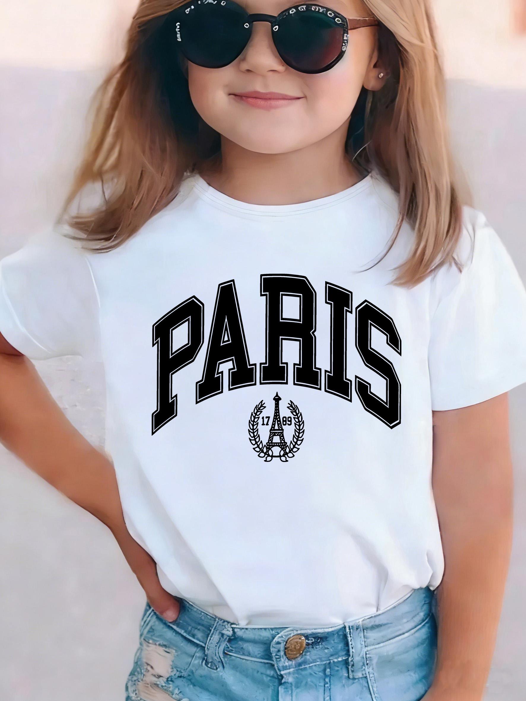 

Fashion Paris Design Funny T Shirts Gothic Kids Children s T-shirt Boys Girls Summer Spring Casual Top Tee Shirt Short Sleeve 100cm розовый