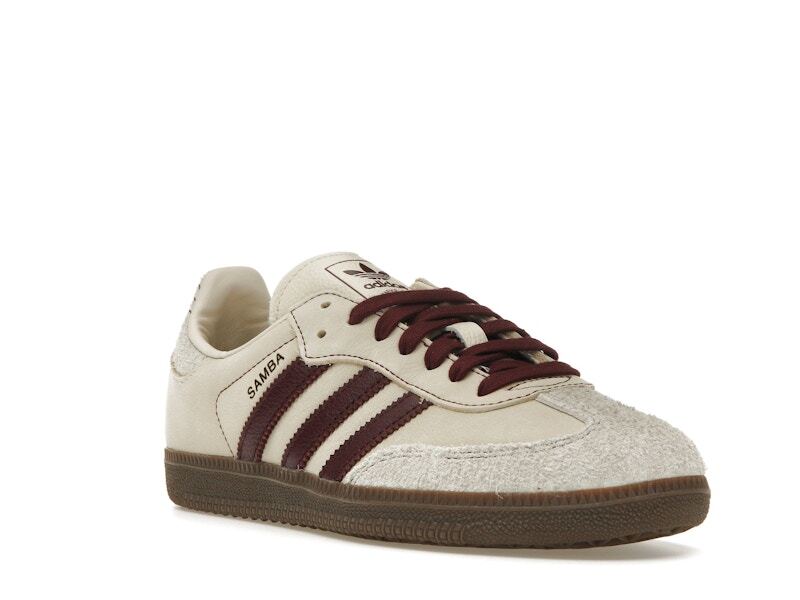 adidas Samba OG Wonder White Maroon W - Ig1987 - IG1987